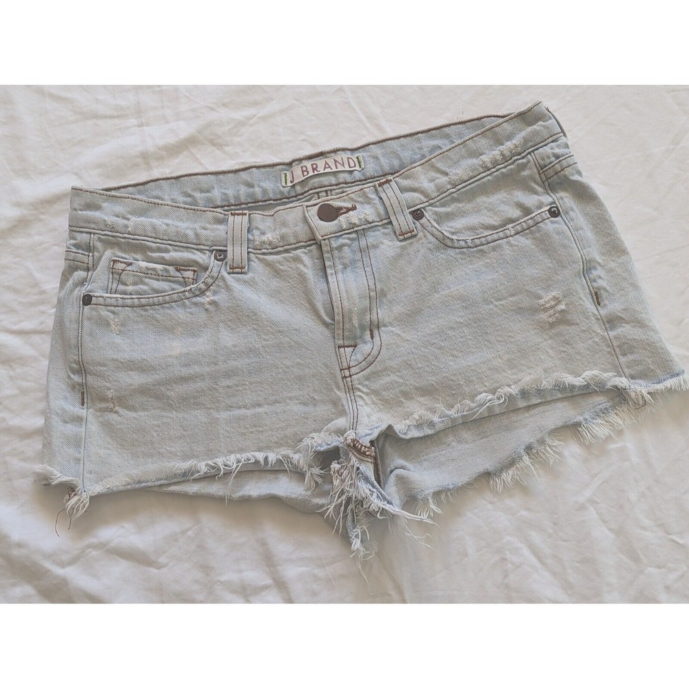 J Brand Denim Shorts Womens 28 Jeans Light Wash Cut Off Low Rise Micro Y2K